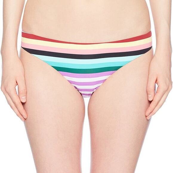 The Bikini Lab Stripe Out Cinched-Back Hipster Bikini Bottom Multi Size S - Picture 3 of 6